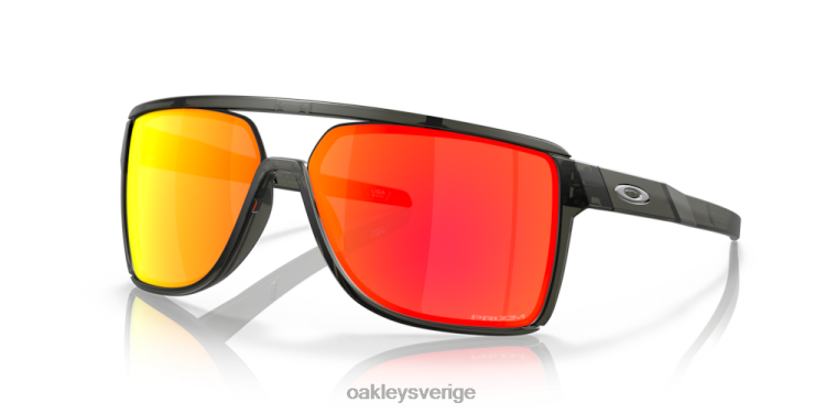 Oakley castel T8RX0210 prizm ruby ​​linser, matt grå rökbåge