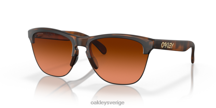 Oakley frogskins lite T8RX0214 prizm bruna gradientlinser, mattbrun sköldpaddsbåge