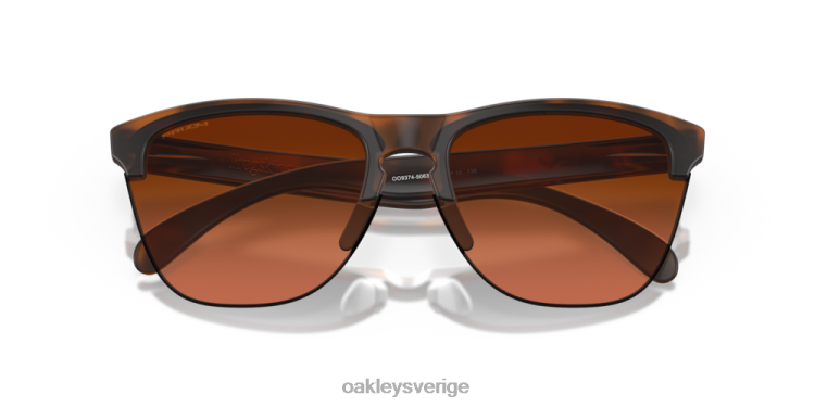 Oakley frogskins lite T8RX0214 prizm bruna gradientlinser, mattbrun sköldpaddsbåge