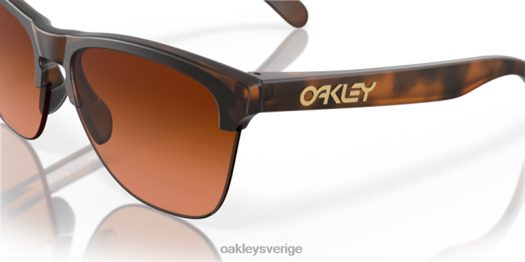 Oakley frogskins lite T8RX0214 prizm bruna gradientlinser, mattbrun sköldpaddsbåge