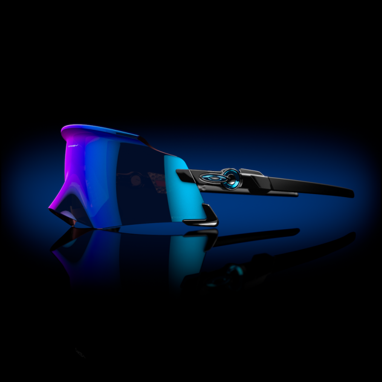 Oakley kato T8RX0981 prizm safir linser, polerad svart båge