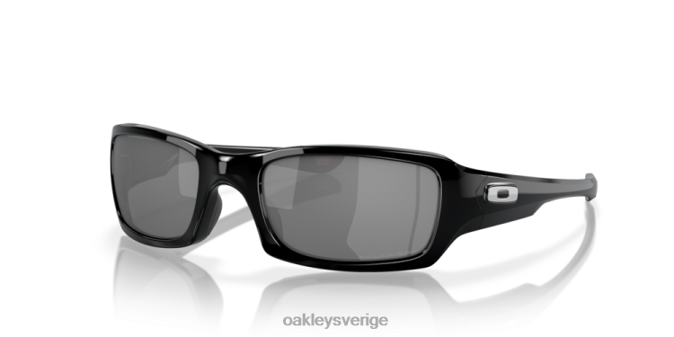 Oakley femmor i kvadrat T8RX0247 svarta iridiumpolariserade linser, polerad svart båge