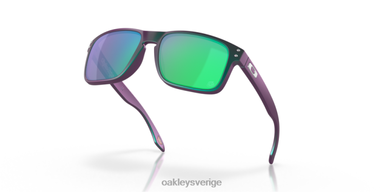 Oakley holbrook troy lee designs serie T8RX0655 prizm jade linser, troy lee designs matt lila grön skiftbåge