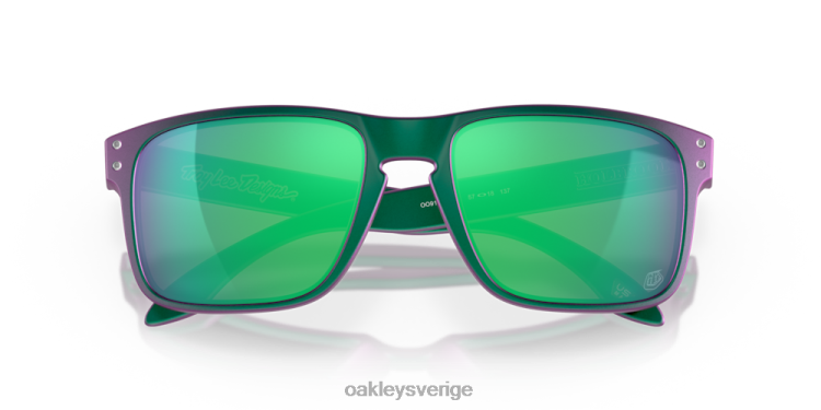 Oakley holbrook troy lee designs serie T8RX0655 prizm jade linser, troy lee designs matt lila grön skiftbåge
