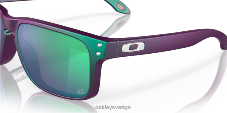 Oakley holbrook troy lee designs serie T8RX0655 prizm jade linser, troy lee designs matt lila grön skiftbåge