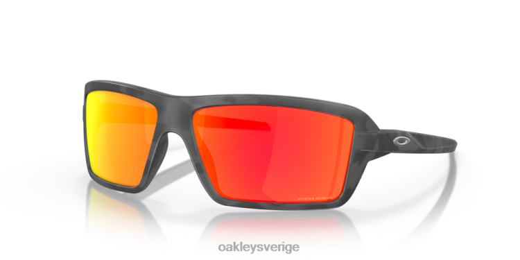 Oakley kablar T8RX0668 prizm ruby ​​linser, svart camo-båge