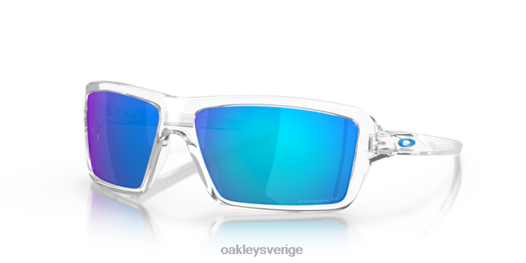 Oakley kablar T8RX0669 prizm safir polariserade linser, polerad klar ram