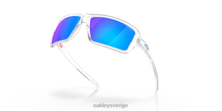 Oakley kablar T8RX0669 prizm safir polariserade linser, polerad klar ram