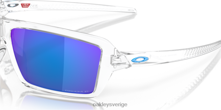 Oakley kablar T8RX0669 prizm safir polariserade linser, polerad klar ram