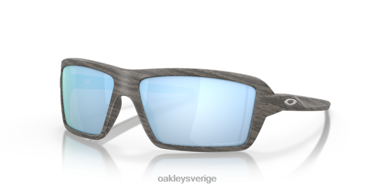 Oakley kablar T8RX0670 prizm djupt vatten polariserade linser, woodgrain ram