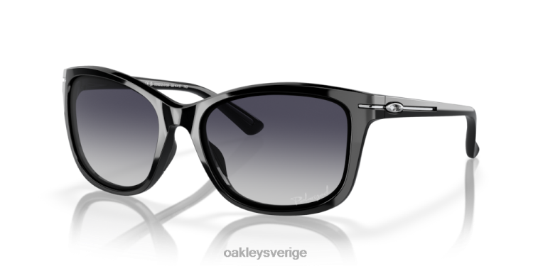 Oakley titta in T8RX0761 grå gradient polariserade linser, polerad svart ram
