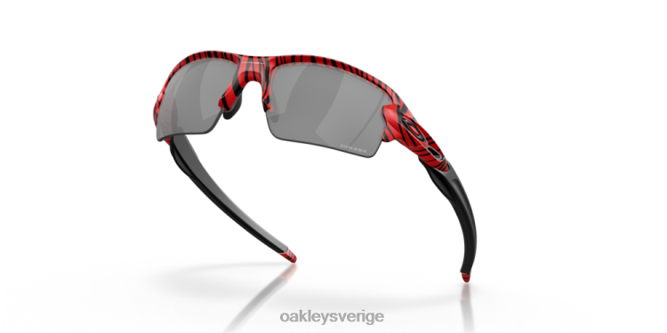Oakley flak 2.0 (låg brygga passform) röd tiger T8RX0877 prizm svarta linser, röd tigerbåge
