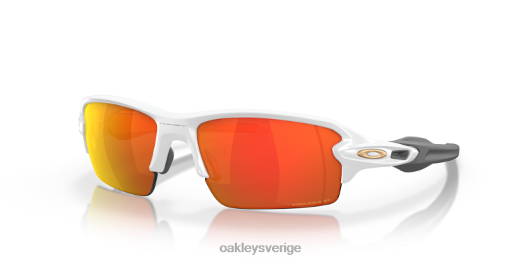 Oakley flak 2.0 (låg bryggpassning) T8RX0874 prizm ruby ​​polariserade linser, matt vit båge