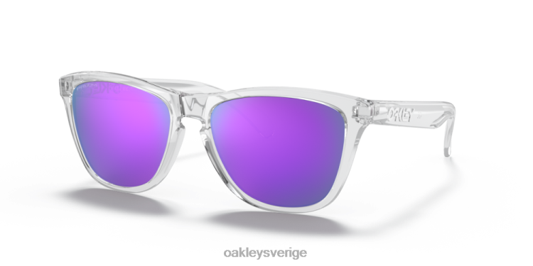 Oakley grodskinn (låg bropassning) T8RX0816 prizm violetta linser, polerad klar ram