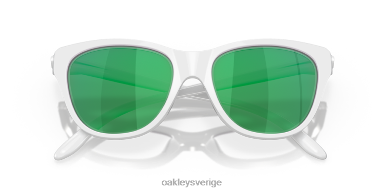 Oakley håll ut T8RX0915 jade iridium linser, polerad vit ram