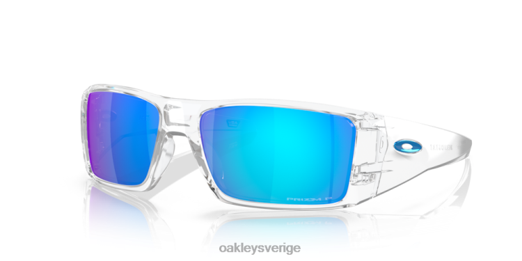 Oakley heliostat T8RX0760 prizm safir polariserade linser, klar ram