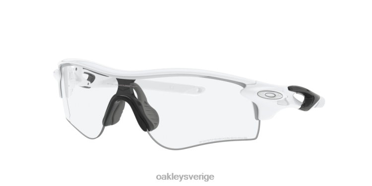 Oakley radarlåsbana (låg bropassning) T8RX0717 klara till svarta iridium fotokroma linser, vit ram