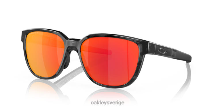 Oakley ställdon T8RX0834 prizm ruby ​​polariserade linser, svart sköldpaddsbåge