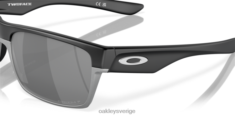 Oakley två ansikten T8RX0688 prizm svarta polariserade linser, mattsvart båge