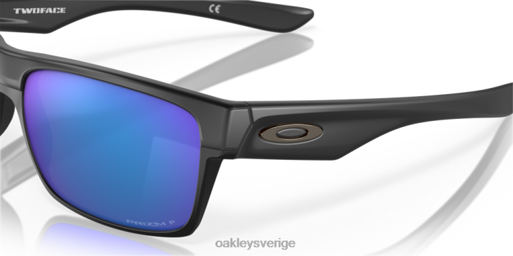 Oakley två ansikten T8RX0691 prizm safir polariserade linser, mattsvart båge