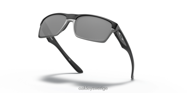 Oakley tvåsidig (låg bryggpassning) T8RX0846 svarta iridiumpolariserade linser, polerad svart båge