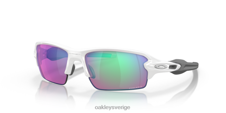 Oakley flak 2.0 (låg bryggpassning) T8RX0864 prizm golflinser, polerad vit båge