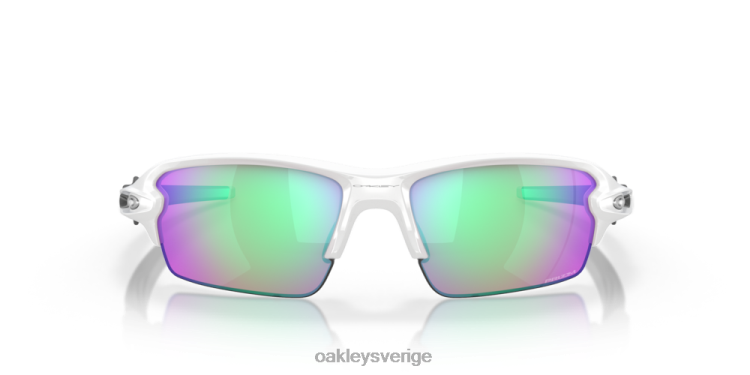 Oakley flak 2.0 (låg bryggpassning) T8RX0864 prizm golflinser, polerad vit båge