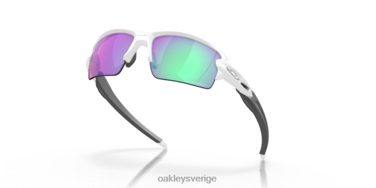 Oakley flak 2.0 (låg bryggpassning) T8RX0864 prizm golflinser, polerad vit båge