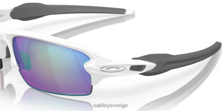Oakley flak 2.0 (låg bryggpassning) T8RX0864 prizm golflinser, polerad vit båge