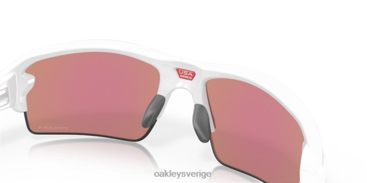 Oakley flak 2.0 (låg bryggpassning) T8RX0864 prizm golflinser, polerad vit båge