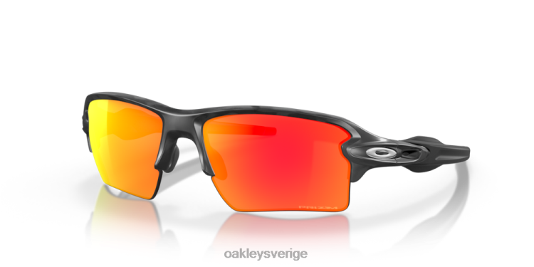 Oakley flak 2.0 xl svart camo-kollektion T8RX0134 prizm ruby ​​linser, svart camo-båge