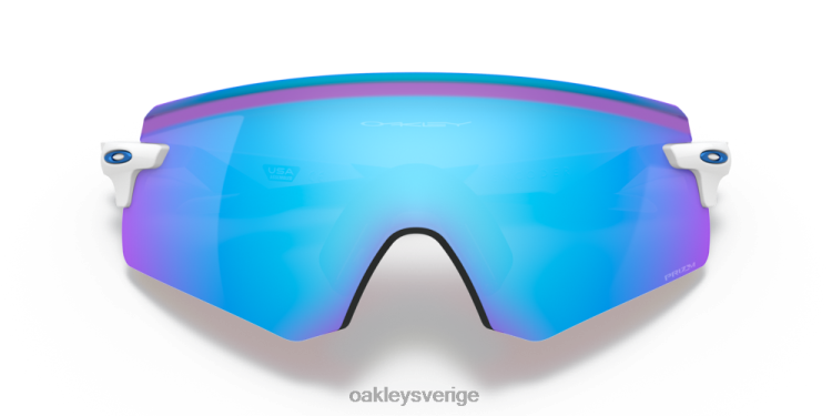 Oakley kodare (låg bryggpassning) T8RX01060 prizm safir linser, polerad vit båge