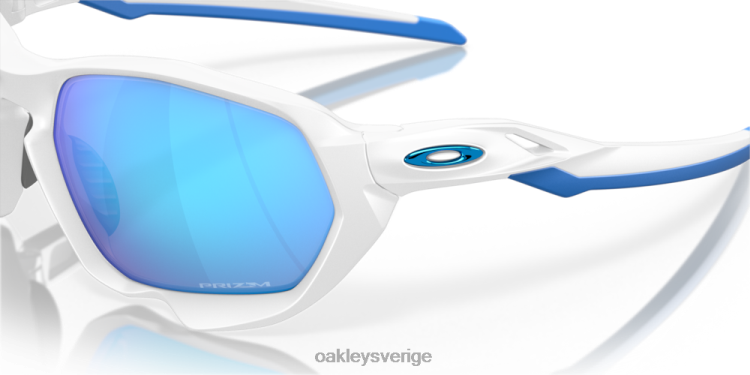 Oakley plazma (låg bropassning) T8RX0589 prizm sapphire linser, matt vit båge