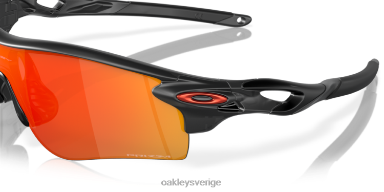 Oakley radarlåsbana (låg bropassning) T8RX0706 prizm ruby ​​linser, matt svart bläckbåge