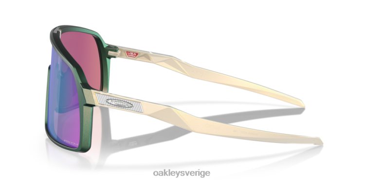 Oakley sutro (låg bryggpassning) upptäck samling T8RX0927 prizm road jade linser, matt silvergrön färgskiftningsram