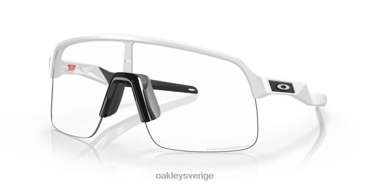 Oakley sutro lite (låg bryggpassning) T8RX0454 klara till svarta iridium fotokroma linser, matt vit ram