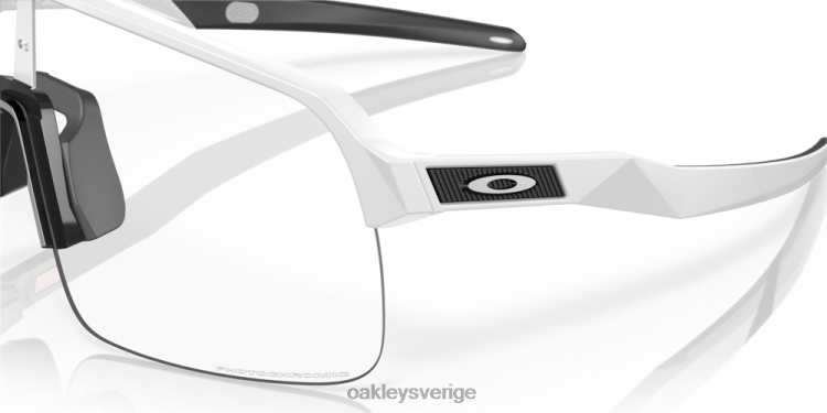Oakley sutro lite (låg bryggpassning) T8RX0454 klara till svarta iridium fotokroma linser, matt vit ram