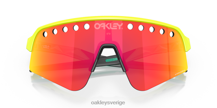 Oakley sutro lite svep (ventilerad) T8RX0233 prizm ruby ​​linser, tennisboll gul ram