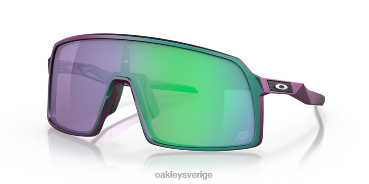 Oakley sutro troy lee designs serie T8RX0928 prizm jade linser, troy lee designs matt lila grön skiftbåge