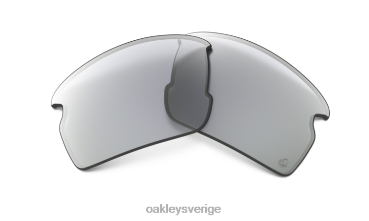 Oakley Flak 2.0 (låg bryggpassning) ersättningslins T8RX01862 klara till svarta iridium fotokroma linser