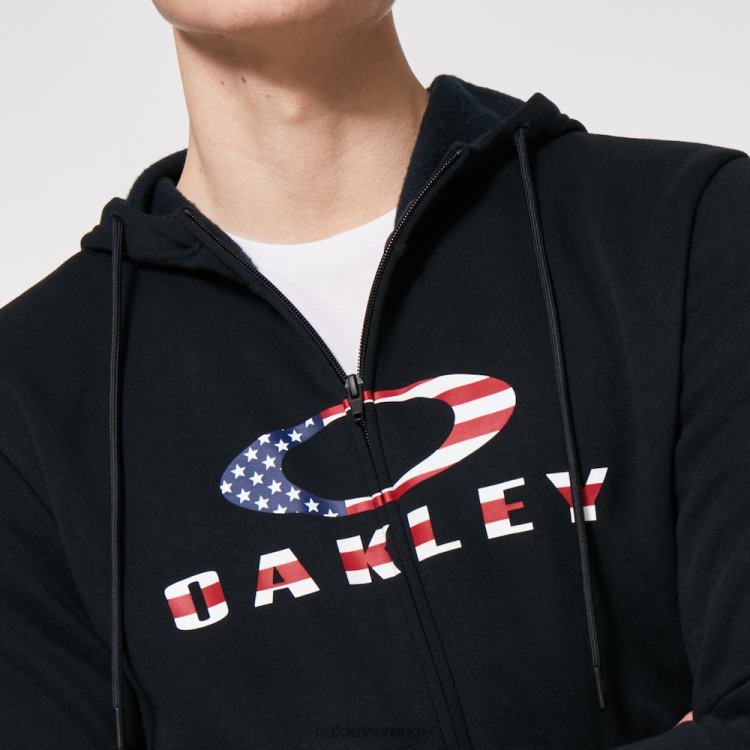 Oakley bark fz hoodie 2.0 T8RX02253 svart/amerikansk flagga