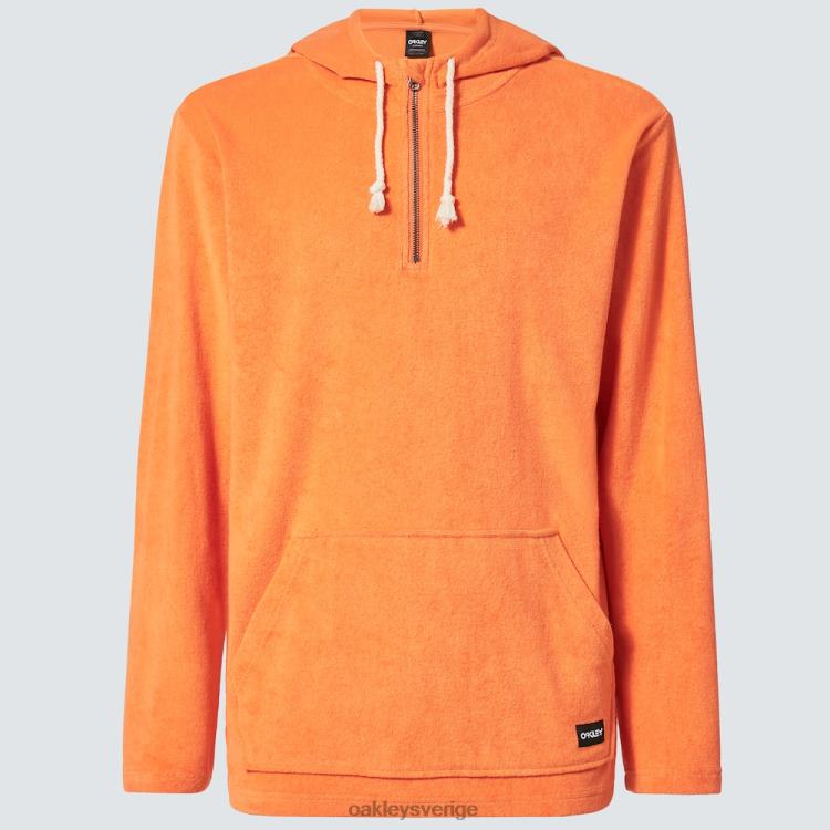 Oakley dawny 1/4 hoodie med dragkedja T8RX02235 mjuk orange