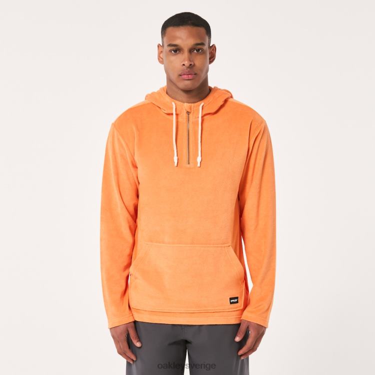 Oakley dawny 1/4 hoodie med dragkedja T8RX02235 mjuk orange