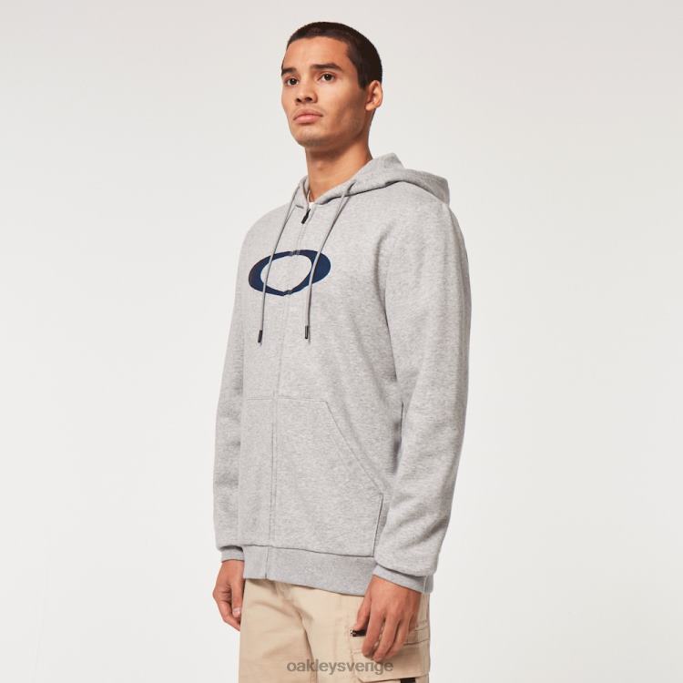 Oakley ellips huvtröja med dragkedja T8RX02280 ny granit hthr