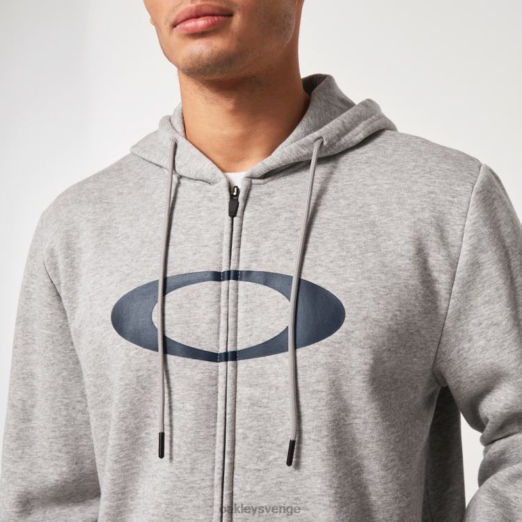 Oakley ellips huvtröja med dragkedja T8RX02280 ny granit hthr