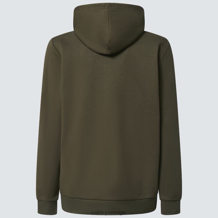 Oakley ellips huvtröja med dragkedja T8RX02282 ny mörk borste