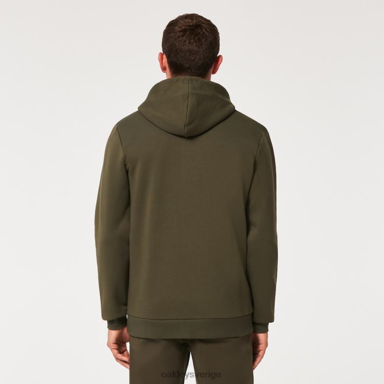 Oakley ellips huvtröja med dragkedja T8RX02282 ny mörk borste