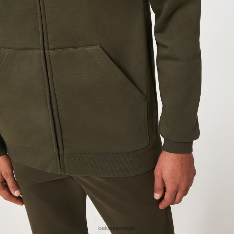 Oakley ellips huvtröja med dragkedja T8RX02282 ny mörk borste