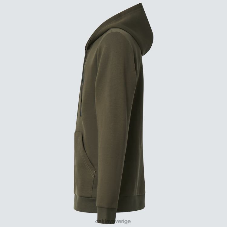 Oakley ellips huvtröja med dragkedja T8RX02282 ny mörk borste