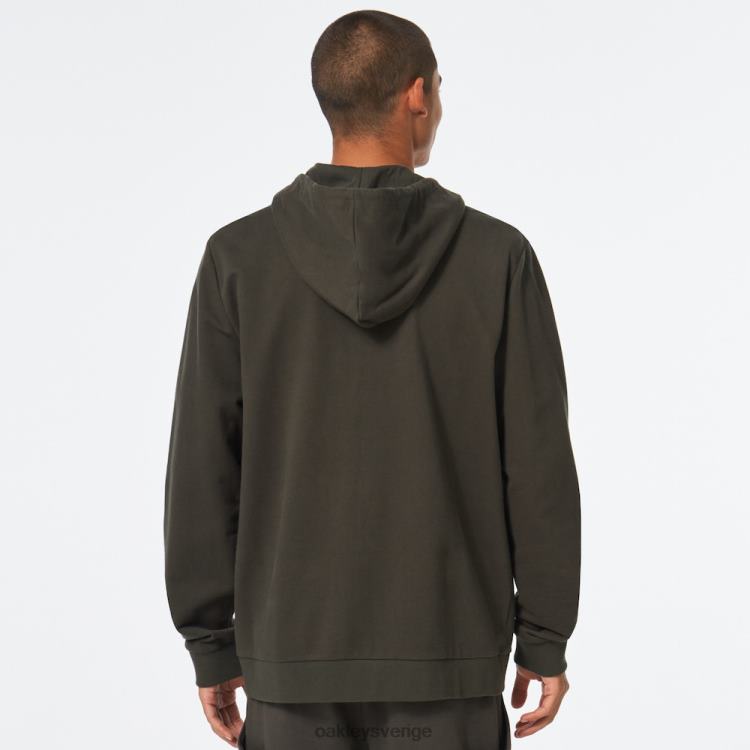 Oakley teddy huvtröja med dragkedja T8RX02503 ny mörk borste/svart